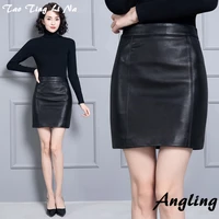 tao ting li na genuine sheep leather skirt women new all match real leather skirt 19k44