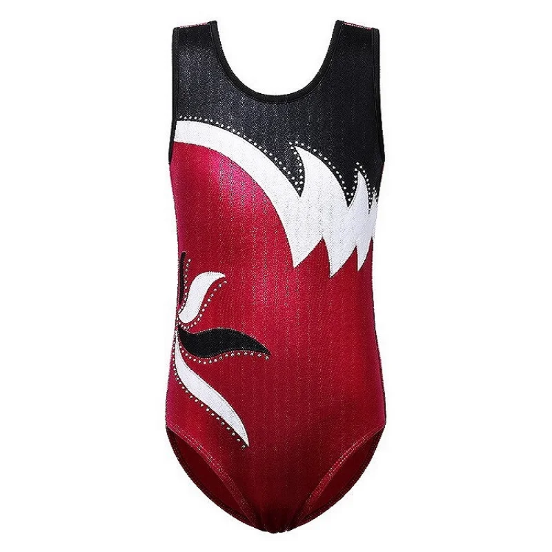 B208 WineRed BAOHULU/гимнастическое трико без рукавов для девочек-подростков; профессиональное балетное платье для От 3 до 12 лет - Цвет: B208 WineRed