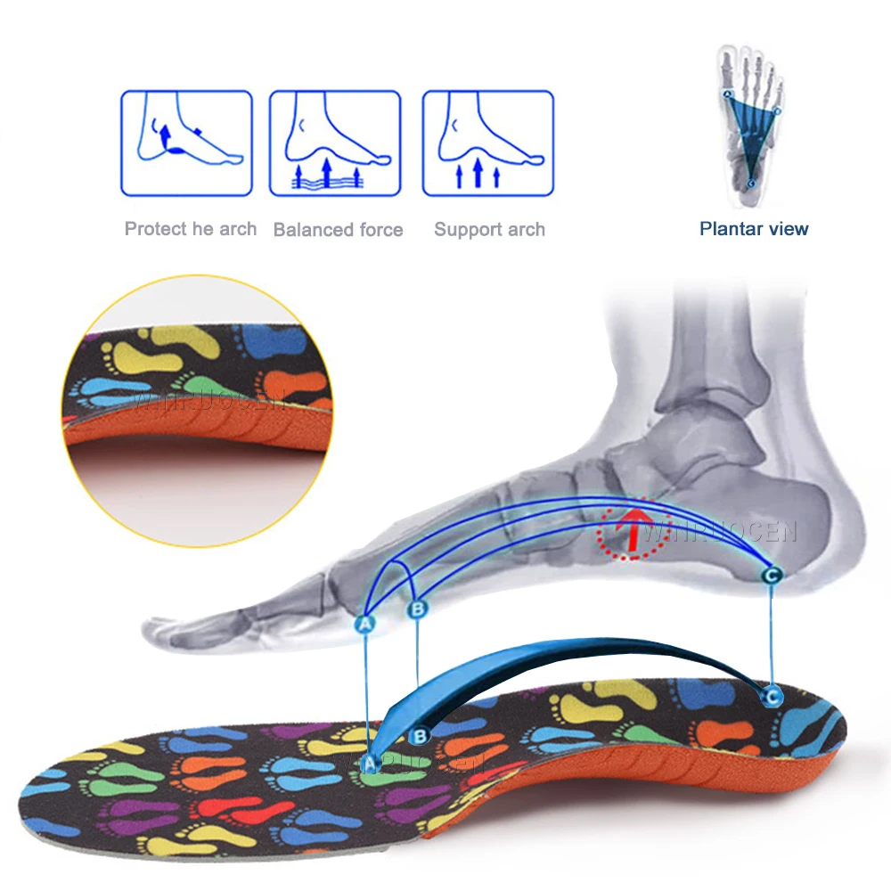 Ортопедические стельки для детей арки Поддержка обувные колодки исправления