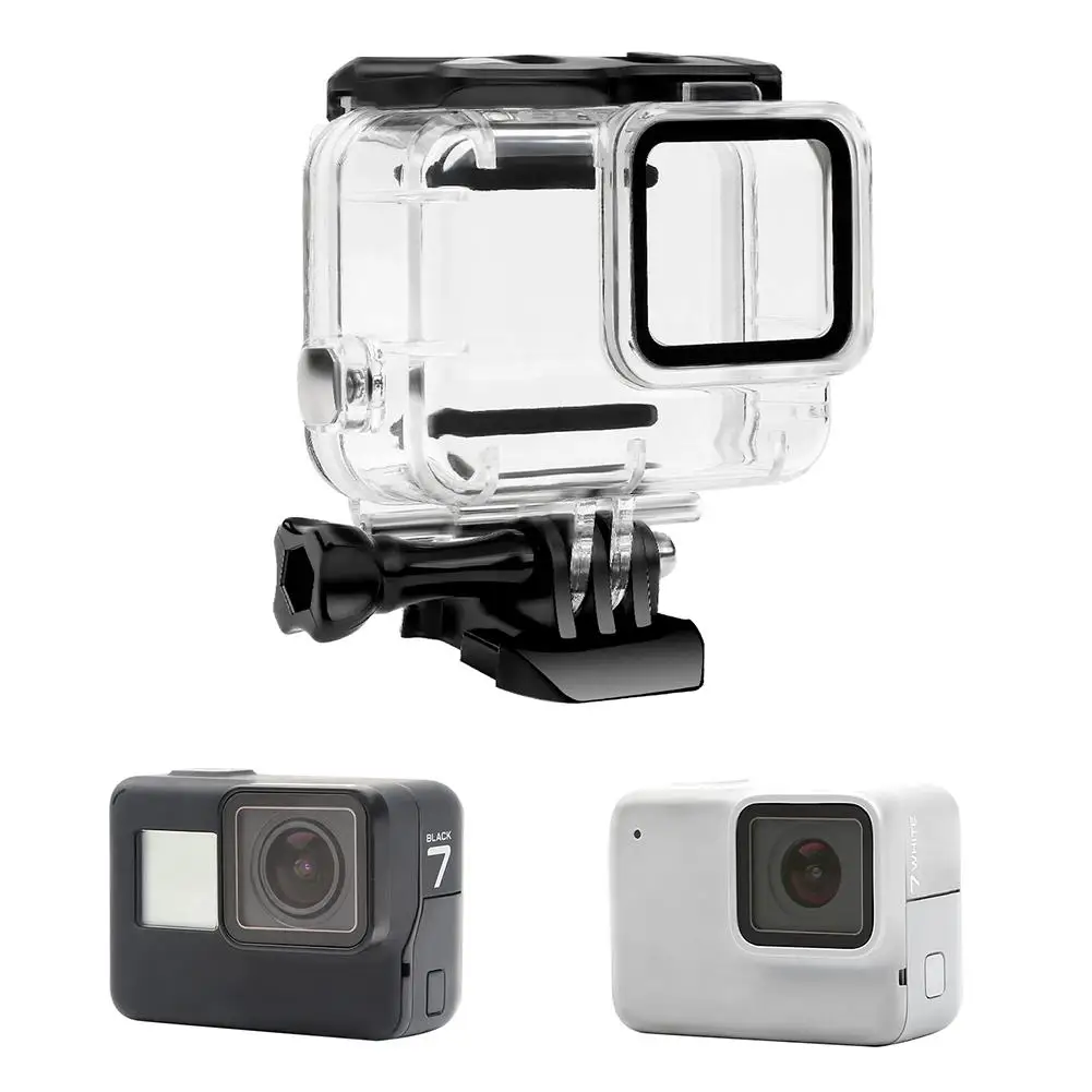 Аксессуары для Go pro водонепроницаемый чехол Gopro Hero 7 серебристо-белый подводной