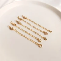 length 65mm gold color heart five pointed star drop end extend chains diy handmade jewelry accessories materials