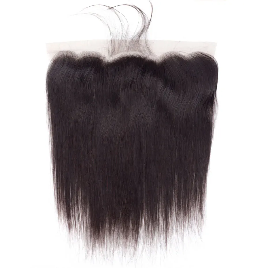 brown lace Straight Бразильские Hd 13x4 кружева фронтальное закрытие прямые руки завязывают ухо к уху кружева фронтальное закрытие Remy человеческие волосы Clousre Piaoyi волосы - Цвет волос: brown lace Straight