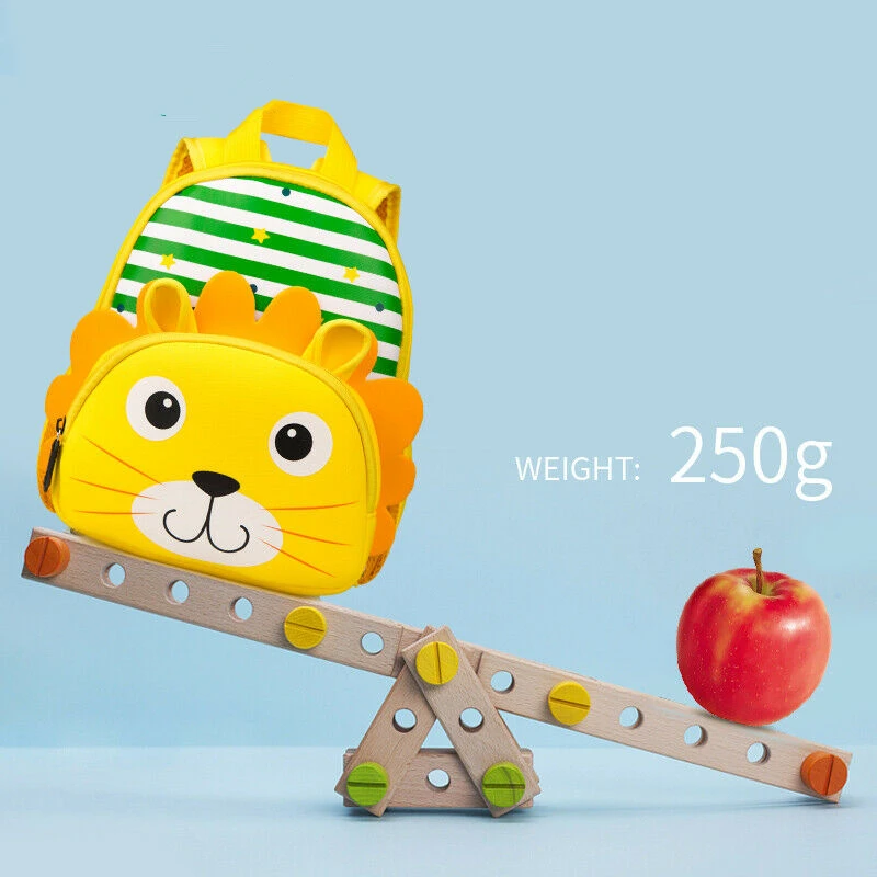 Cute Kids Toddler School Bags Backpack Kindergarten Children Girls Boy Schoolbag 3D Cartoon Animal Giraffe Tiger Lion Rabbit Bag