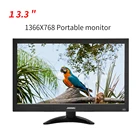 Портативный ЖК-монитор, 13,3 дюйма, HD, ПК, 1366x768, с HDMI, VGA, USB, AV, BNC 11210 дюйма, игровой монитор