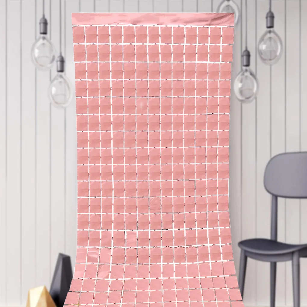 Party Background Curtain Sequin Backdrop Wedding Decor Baby Shower Wall Glitter Birthday Foil | Дом и сад
