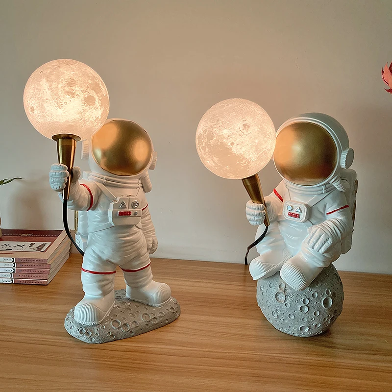 3D printed moon lamp astronaut children s room table lamp Nordic creative astronaut bedroom lamp children s science fiction gift