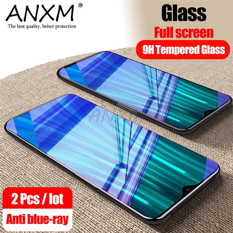2 шт Полное закаленное стекло для Xiaomi Redmi Note 8 7 Pro защита экрана 9H анти Blu-Ray закаленное стекло для Redmi Note 8 7 Pro
