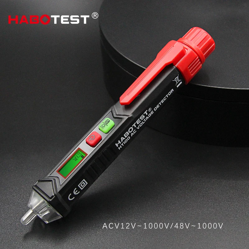 Habotest HT100E Цифровой вольтметр умный Бесконтактный ручка сигнализация детектор