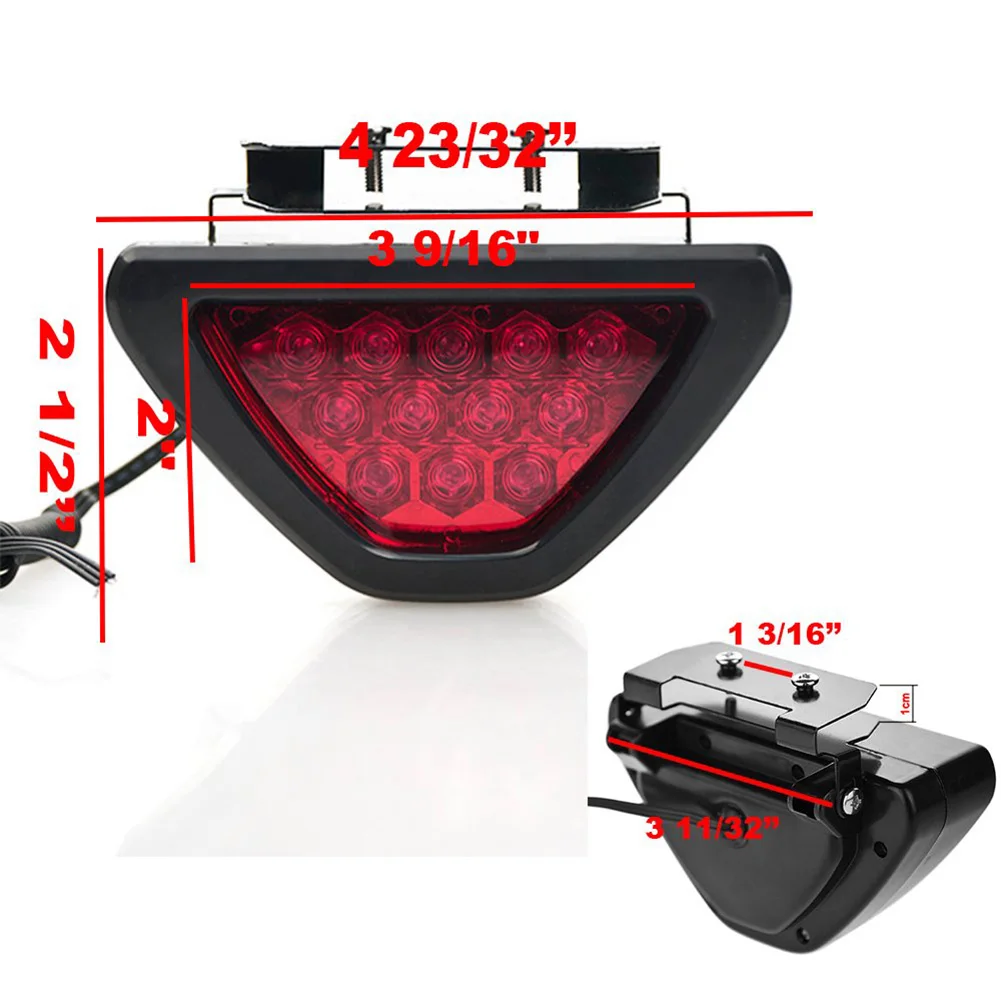 Автомобильный Универсальный F1 дизайн Стиль светодиодный красный велосипедный