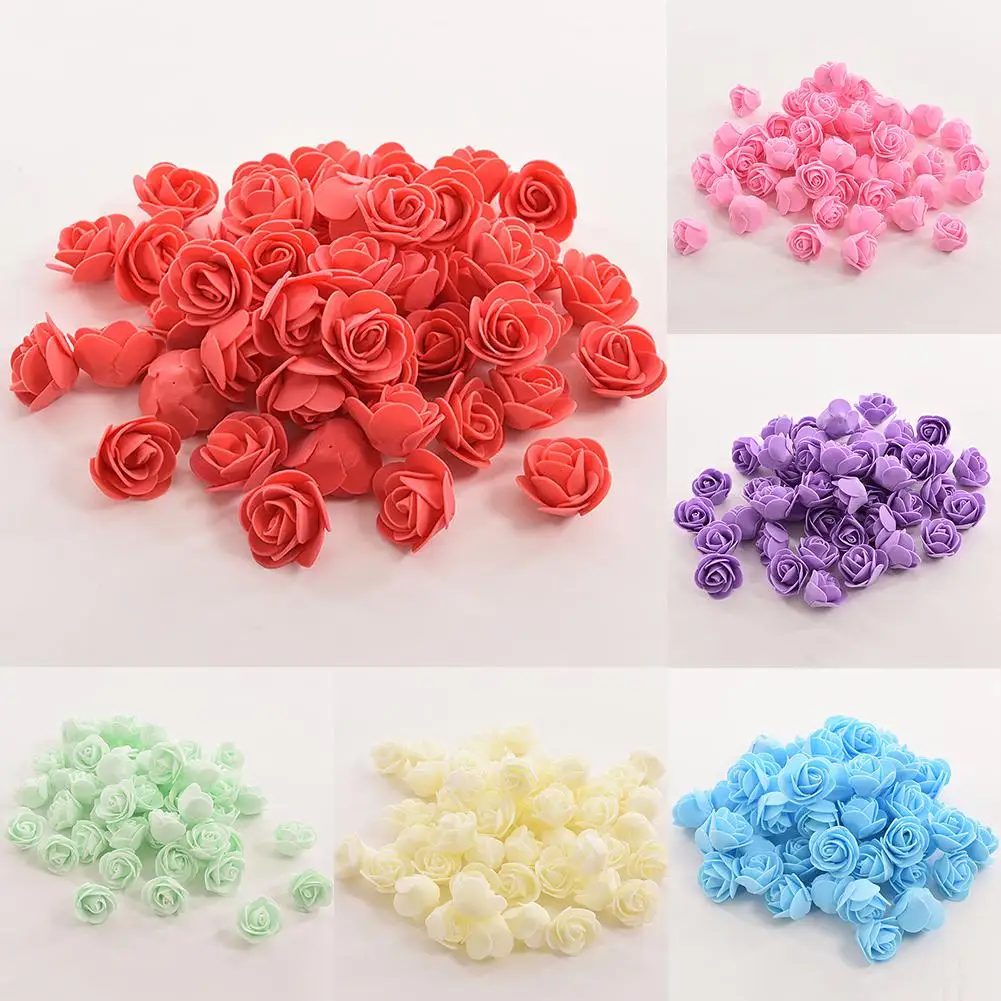 50 шт. искусственные мини розы DIY ВЕНОК букет невесты коробка конфет и сушеные