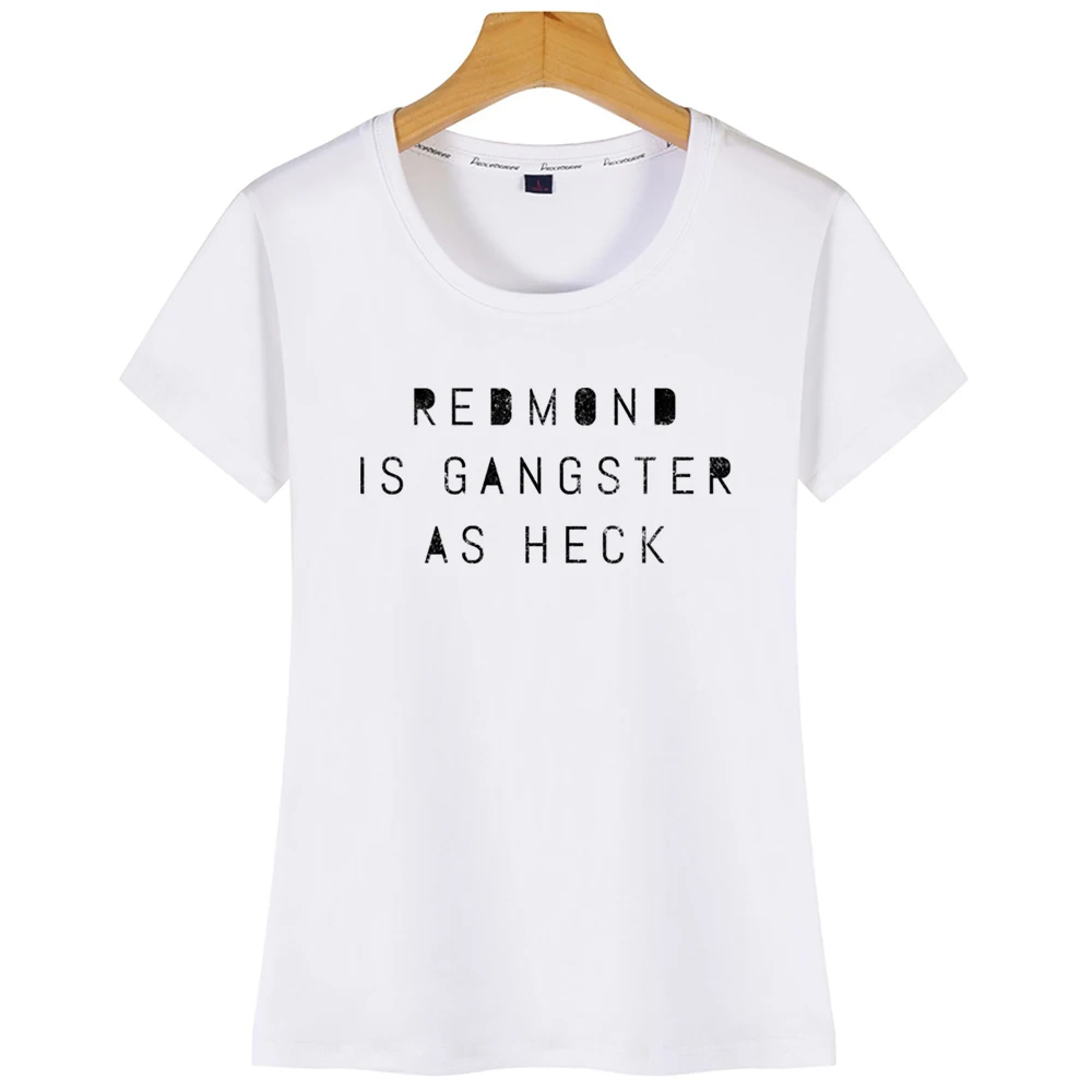 Футболка женская короткая белая смешная с принтом Redmond Is gangk As Heck Wa Lds Mormon Humor |