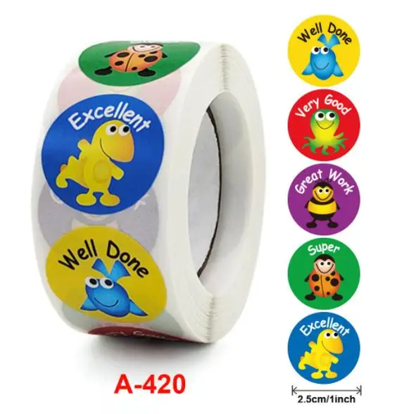 50-500 шт. наклейки в виде животных для детского сада |