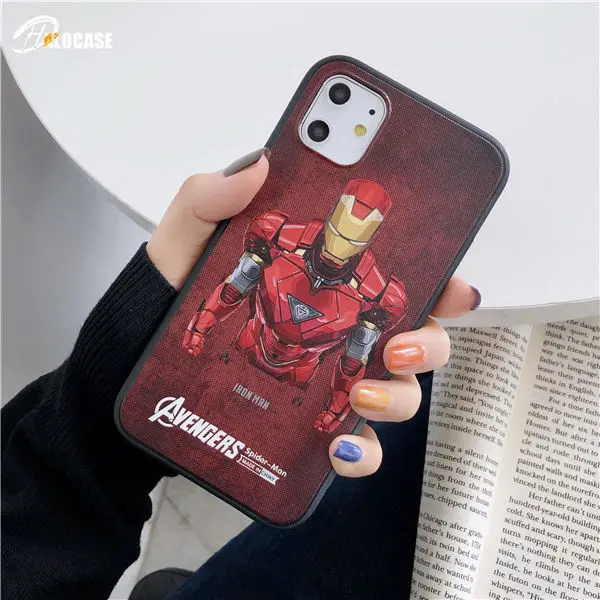 Iron man 2 Мягкий ТПУ чехол для iPhone11 pro max XS MAX 7 8 6 6s Plus XR 10X Супермен Бэтмен Marvel чехол для телефона samsung S8 S9 Plus Note8 9 - Цвет: Iron man 2