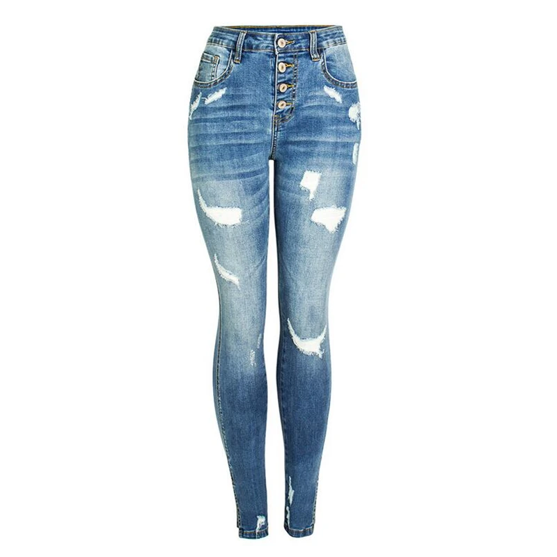 Женские весенние летние брюки повседневные для дам рваные со средней посадкой