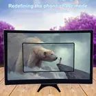 12-дюймовый большой экран 3D HD усилитель, изогнутый экран, увеличительное стекло для смартфона Huawei Xiaomi