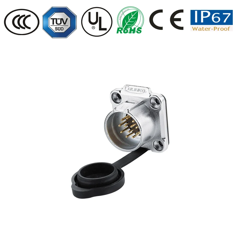 Водонепроницаемый разъем M20 12pin панель Разъем питания круглый пастический