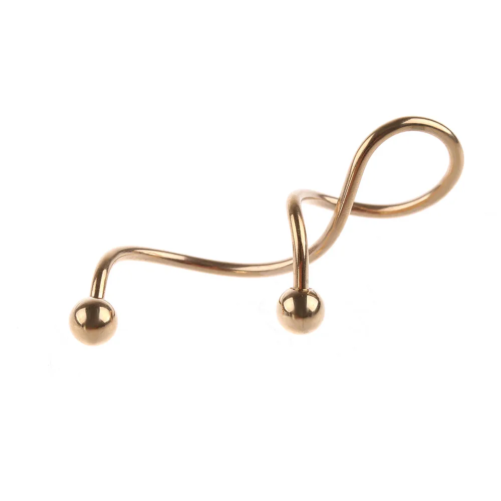 1 шт. закрученные спиральные ушные Промышленные Штанги Для Пирсинга живота