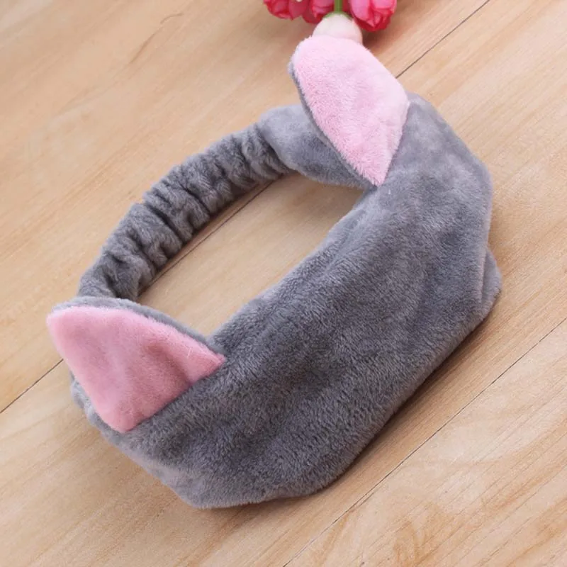 style1 style 2 gray Новое письмо "OMG" Повязки для женщин Flannel Мягкий Лук Повязки Девушки мыть лицо turban Симпатичные эластичные головные уборы аксессуары для волос - Цвет: style1 style 2 gray