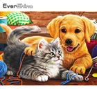 Evershine 5D Алмазная вышивка кошки вышивка крестом полная площадь Алмазная мозаика собаки распродажа Алмазная Живопись животные декор для дома