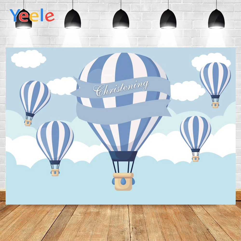 

Yeele с днем рождения синий шаре фон с облаками Фотофон фотографии детской фотостудии для украшения, изготовленные по индивидуальному заказу ...