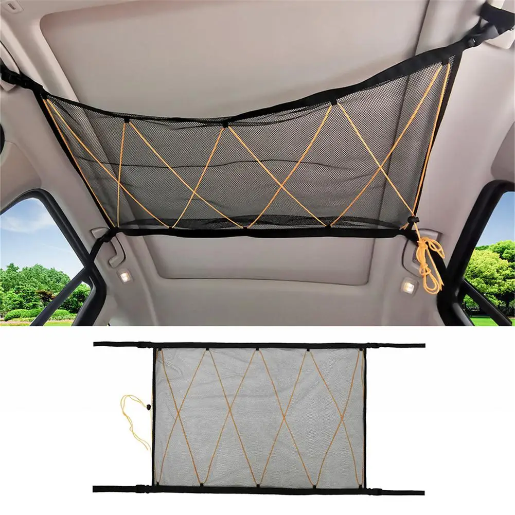 

Car Ceiling Storage Net Pocket-Universal Car Roof Interior Cargo Net Bag with Zipper Car Trunk Storage Auto Universal