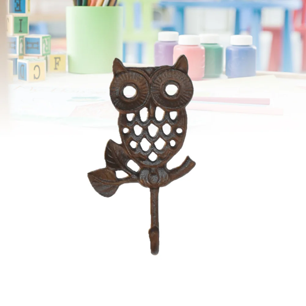 

European Retro Door Back Hook Cast Iron Owl Shape Design Wall Hook Classic Coat Hook Towel Hanger (Thin)
