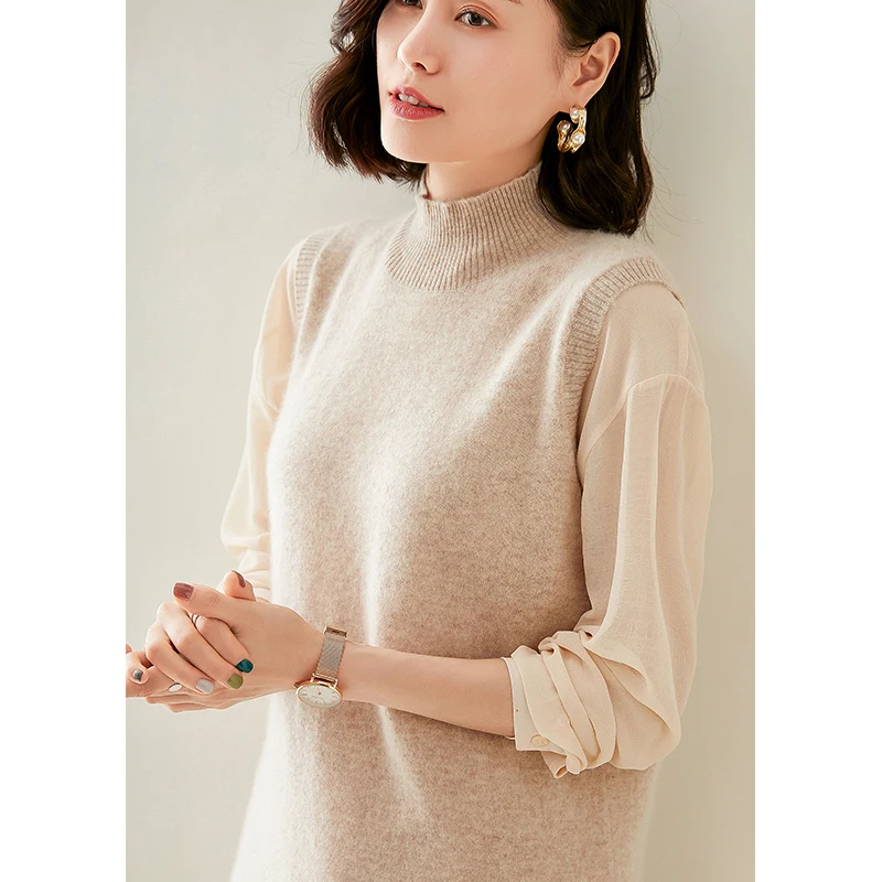 adishree woman winter 100% Cashmere sweaters autumn knitted Pullovers dresses High Quality Warm Female thickening Turtleneck