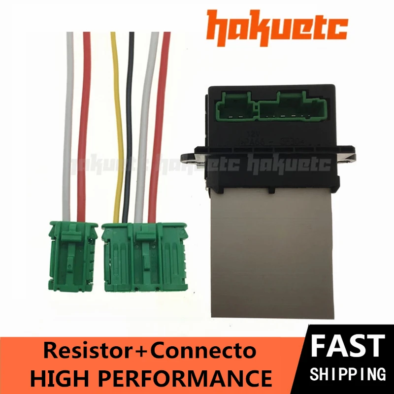 Heater Blower Resistor+Connector/Wire 6441.L2 7701207718 7701048390 For Renault Citroen C2 C3 C5 Peugeot 406 107 207 607