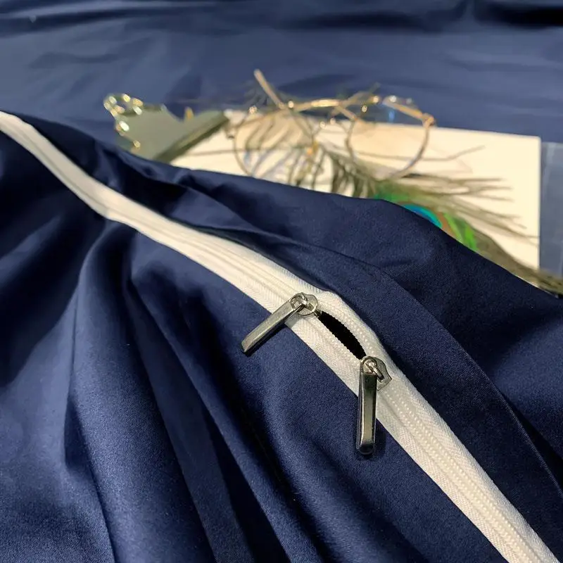 

30 Blue Egyptian Cotton 600TC Embroidery Luxury wedding Bedding set King Queen size Duvet Cover Pillowcase Bedsheet 4/6pcs#s