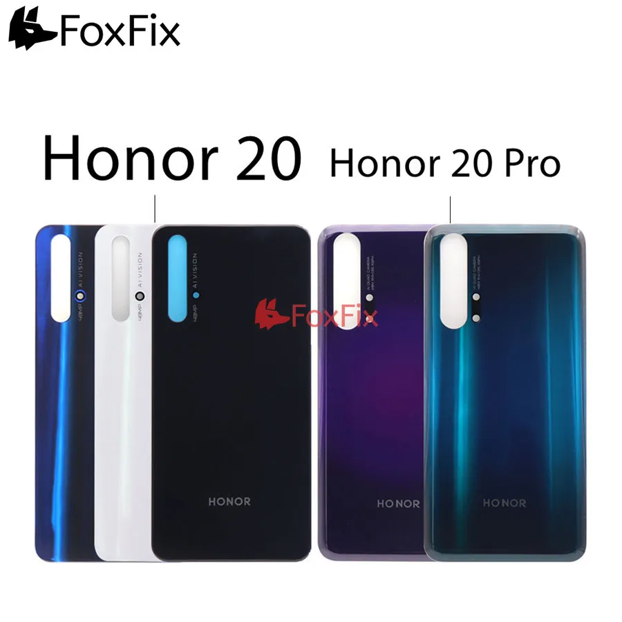 Задняя стеклянная крышка для 6,2" huawei Honor 20 Pro крышка батареи задняя панель Honor 20 Задняя стеклянная дверь Корпус чехол с клеем