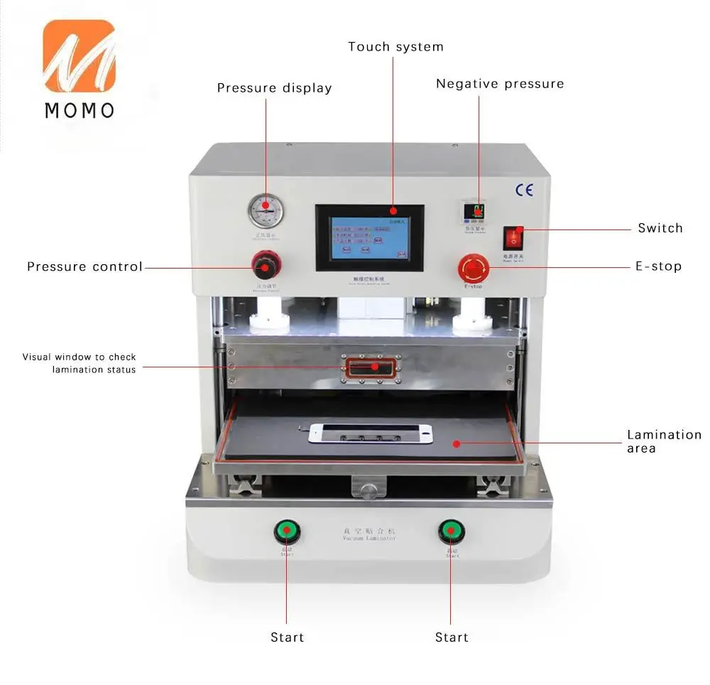 lcd laminating machine for mobile phone lcd screen repair vacuum oca laminator free global shipping