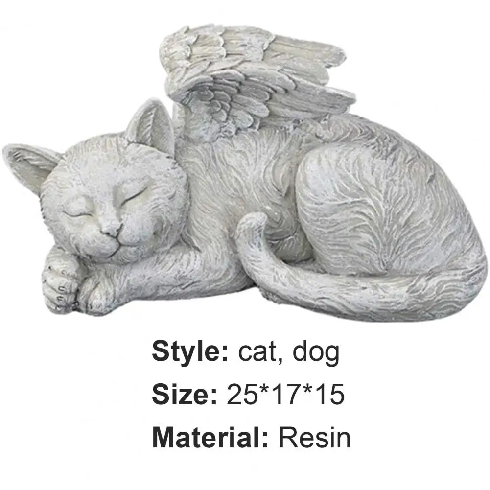 

2021 Pet Statue Vivid Waterproof Resin Memorials Sleeping Pet Figurines for Kids Birthday Gift Home Decoration