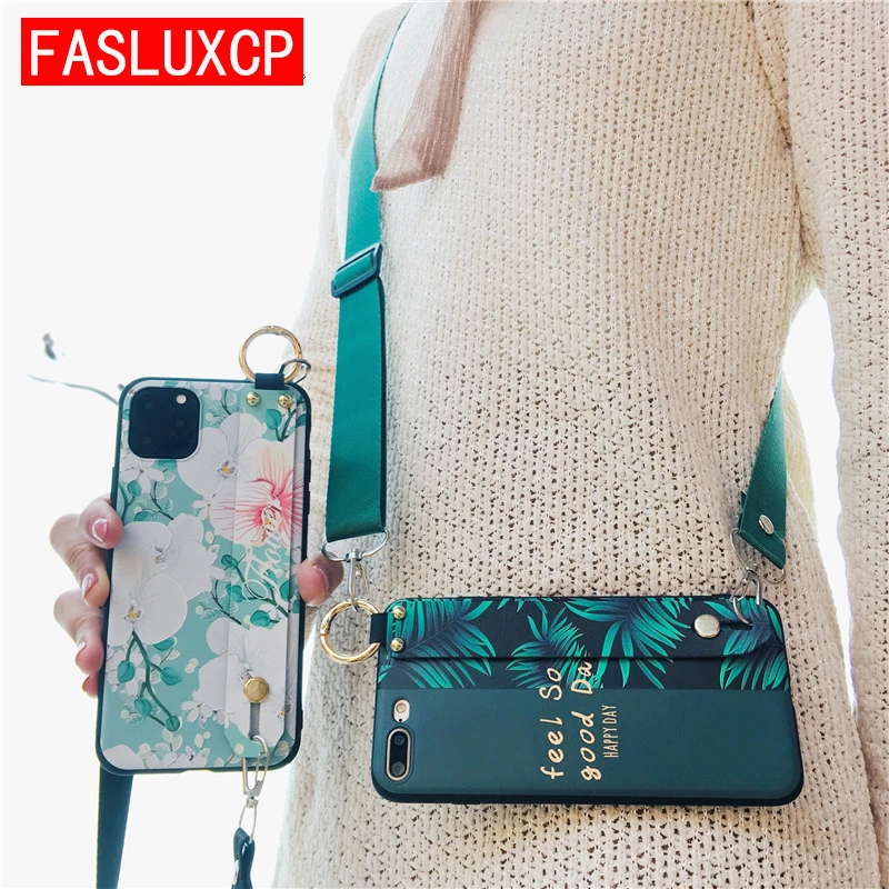 Чехол P20 P30 P40 Pro Модный чехол с ремешком на запястье для телефона Huawei Mate 30 Lite P Smart Z Y9