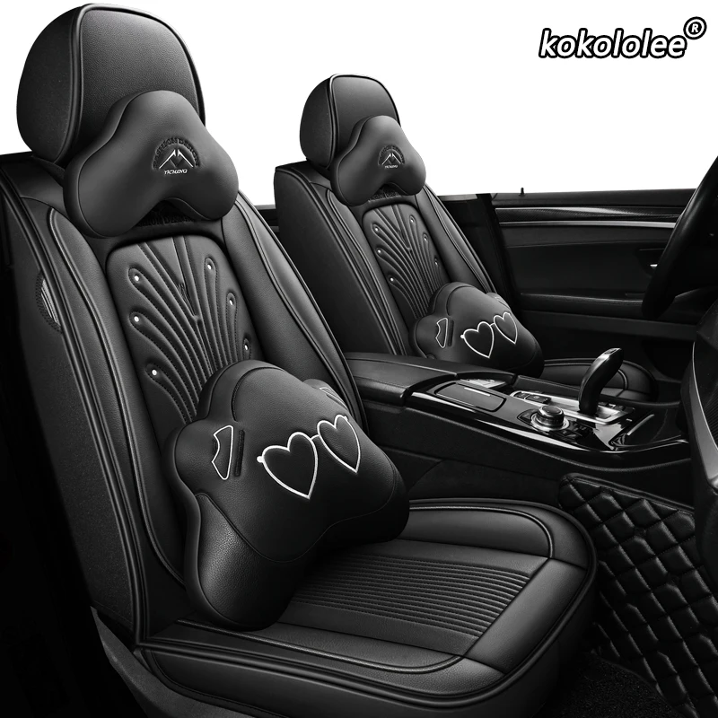 Кожаный чехол для автомобильного сиденья kokololee vw golf 4 5 6 Volkswagen polo sedan 9n passat b5 b6 b7 Tiguan