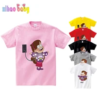 cute anime children t shirt face design funny baby boys girls harajuku summer white pink birthday t shirt kids cartoon clothes