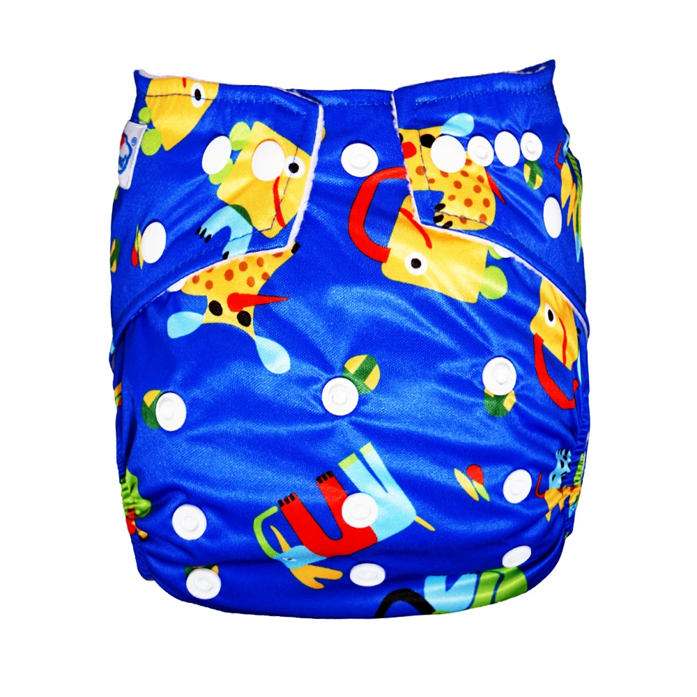 Babyland My pick/новые детские тканевые подгузники с принтами, 1 шт., детские подгузники, штаны для маленьких и больших детей, водонепроницаемые регулируемые детские подгузники, распродажа - Цвет: Красный