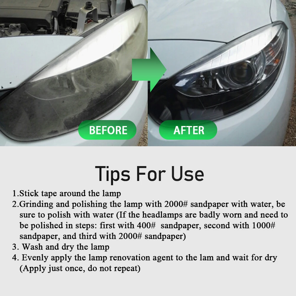 

Newly Portable Car Headlight Polishing Repair Liquid Headlight Coating Refurbishment Car Lamp Care Agent S66