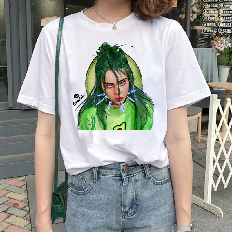 Billie Eilish Harajuku графическая модная футболка для женщин 90s хип-хоп Ullzang футболка Bad Guy забавная футболка buy Friend Топ Футболка женская
