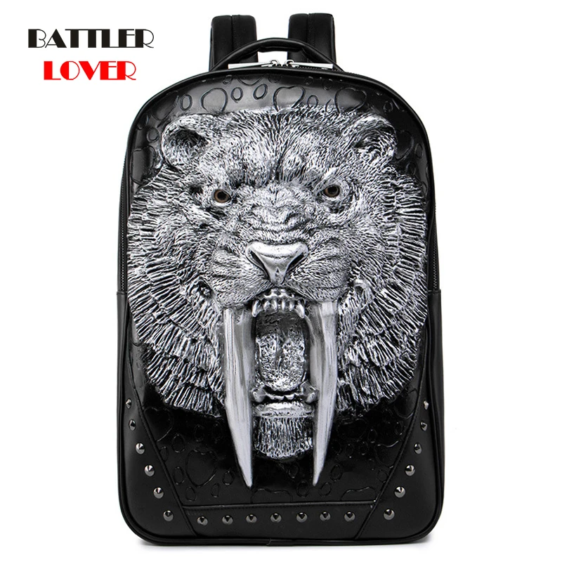 

3D Leopard Sabre Pattern Backpacks For Women New Cool Steampunk Rock Back Pack Men Animal Prints Shoulder Tiger Design Bags Pack