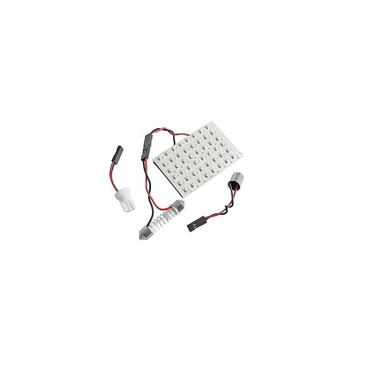 Светодиодная лампа 6 Вт DC12 купольная панельная 48smd 3528 с 3 адаптерами гирлянда Ba9s