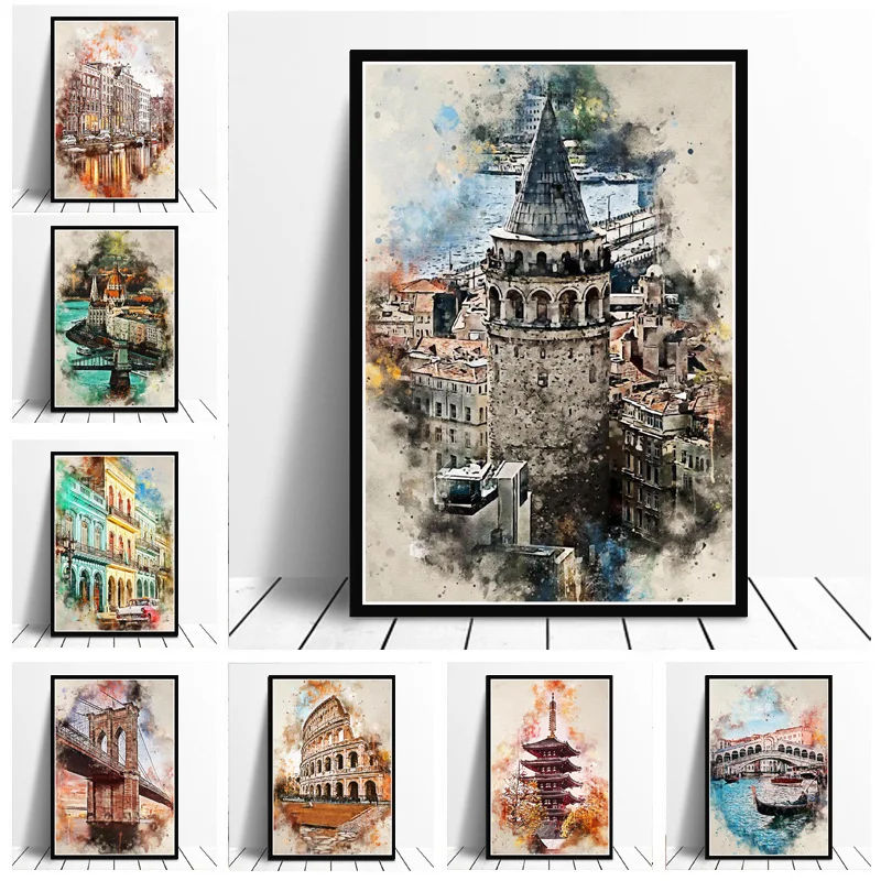 Картина на холсте C242 современный ретро-постер с изображением стамбала Токио Кубы