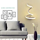 Настенный акриловый металлический фон для телевизора, лампы, прикроватная тумба, спальня, Настенный декор, искусство, креативный спиральный светодиодный светильник