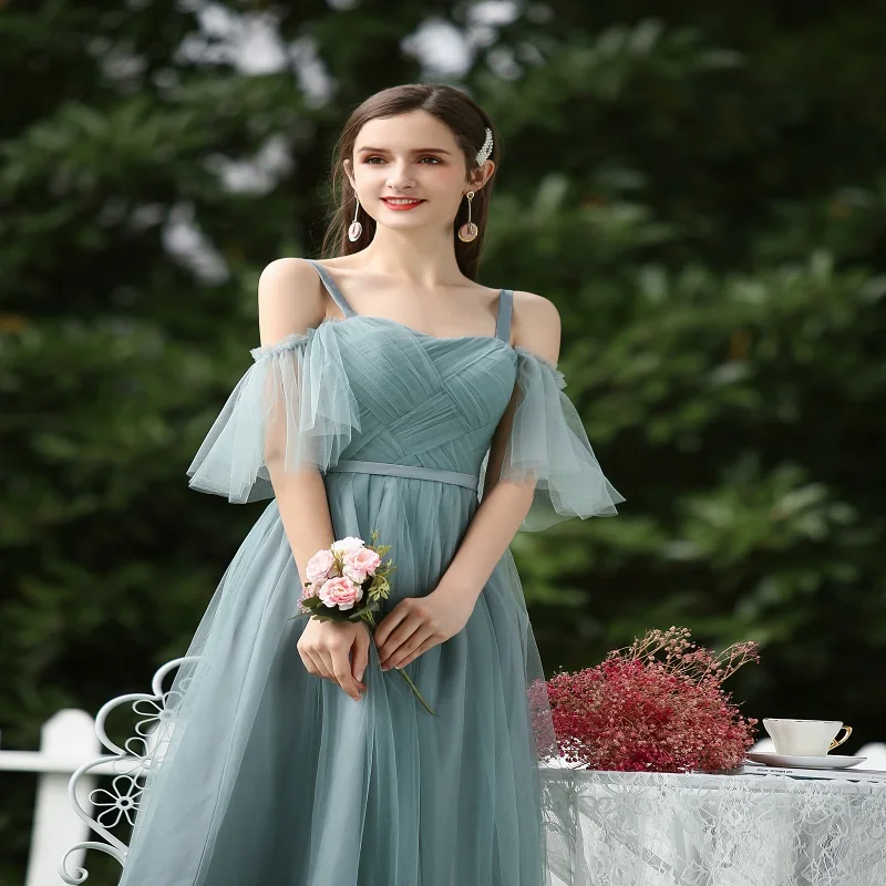 Платье подружки невесты на тонких бретельках без рукавов для женщин платья