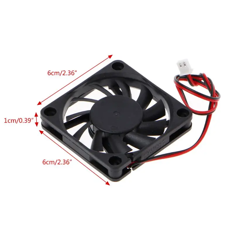 

LX0B DC 24V 2-Pin 60x60x10mm PC Computer CPU System Sleeve-Bearing Cooling Fan 6010