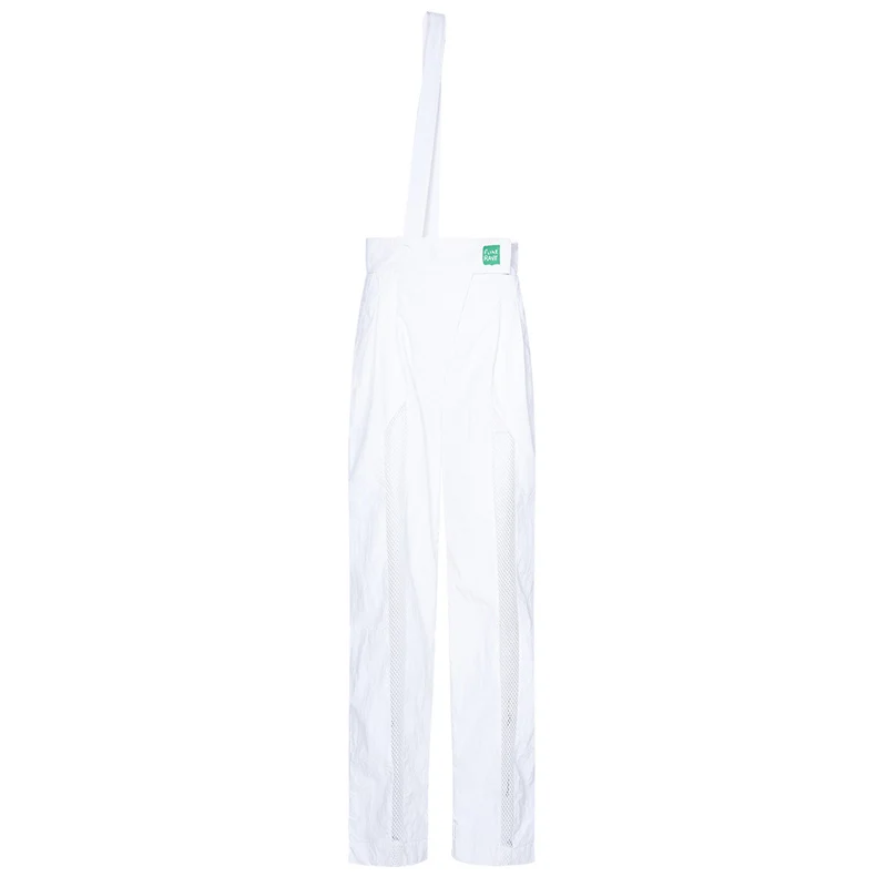 PUNK RAVE Girl's Punk Black Overalls Summer Hollowed-out Sexy Cargo Pants Women Trendiness Slacks Casual Trousers Streetwear
