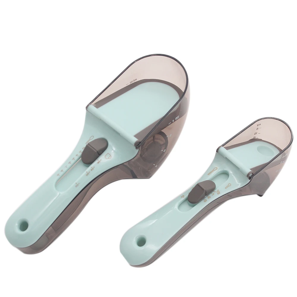 2 шт набор кухонных гаджетов Регулируемый мерная ложка пластик весы датчик для