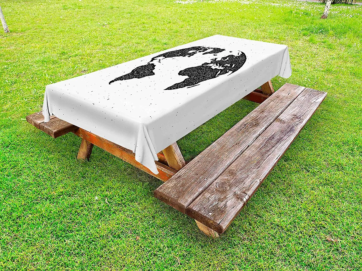 Винтажная Современная скатерть гранж карта мира континенты на глобус Америка