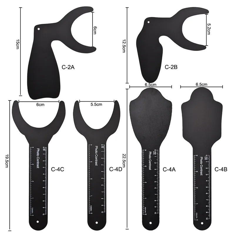 6PCS Dental Photo Contrast kit Dental Oral Imaging Black Background Board Palatal Contrast