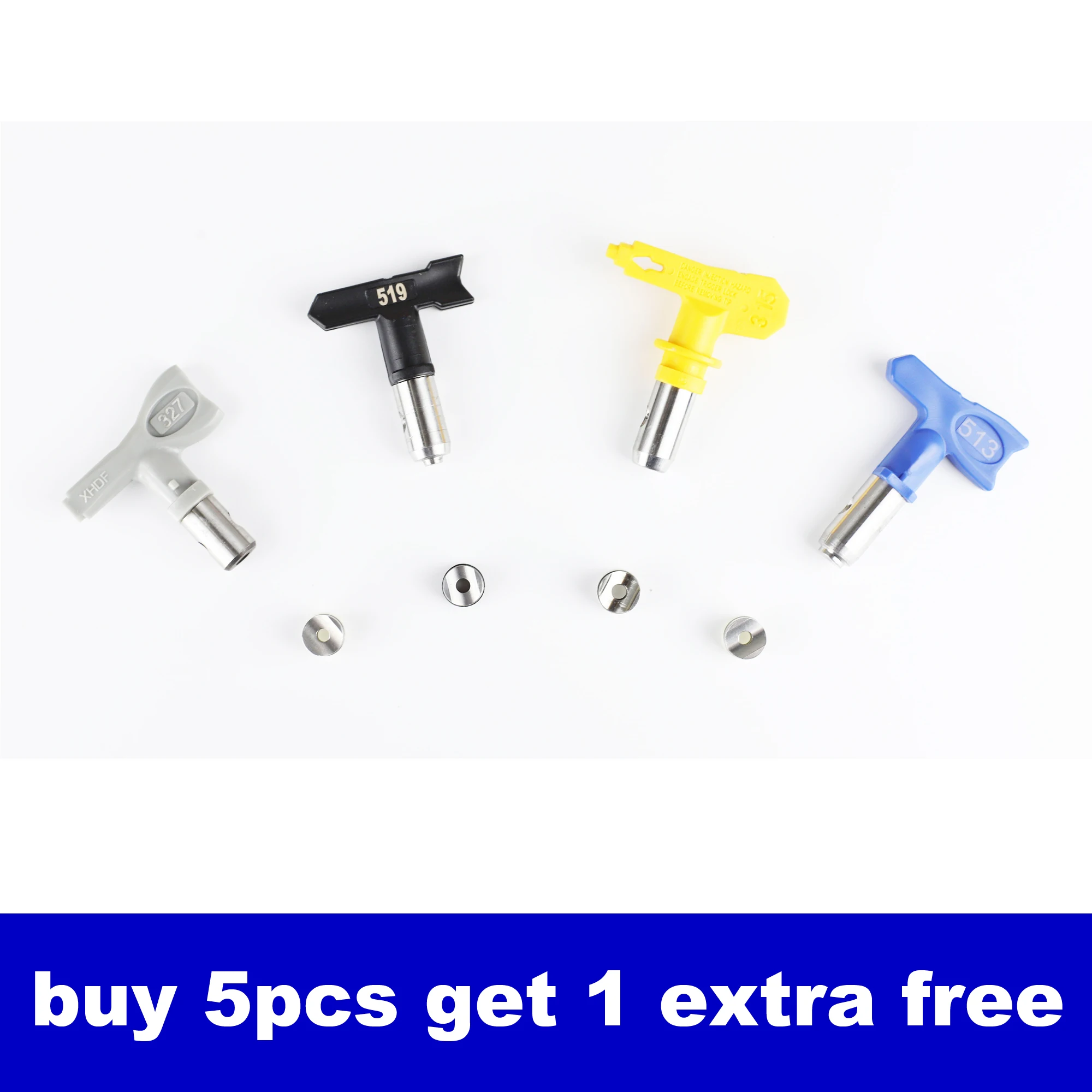 5 Pieces Reversible Airless Sprayer Tip Airless Paint Spray Guns and Airless Sprayer Spraying Machine Parts for Homes Buildings agricultural gasoline engine sprayer gasoline spraying machine food pellet machine spray dry powder machine 3wf 140aw
