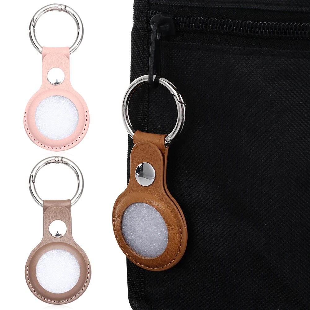 

Protective Sleeve Case Cover Antilost Device Keychain Bluetooth Wireless Tracker Protect Shell Leather Silicon For Apple Airtags